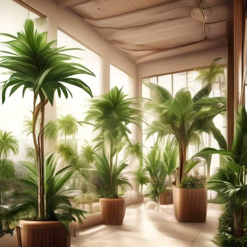 A collection of tall houseplants, showcasing their varying heights and lush foliage.