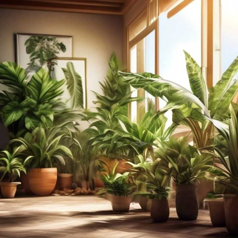 A variety of healthy and vibrant house plants, showcasing their diverse foliage and textures.