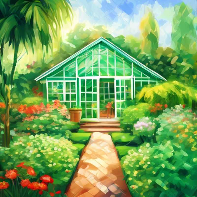 Uma estufa verdejante e convidativa, perfeita para quem busca informações sobre os melhores cuidados para um jardim em estufa.