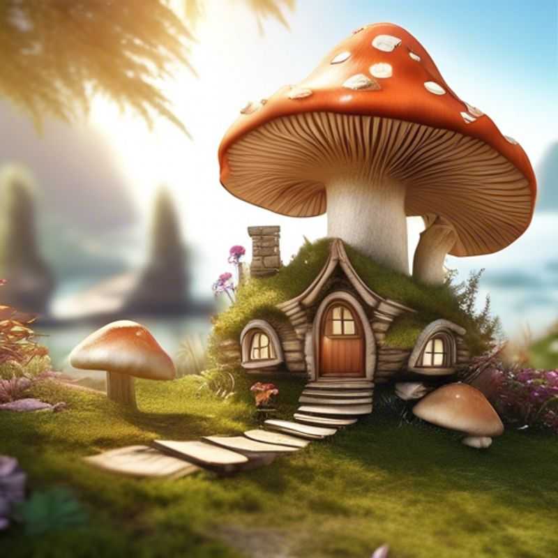 A Closer Look&#58; Examining the Craftsmanship of a Mushroom Fairy House
