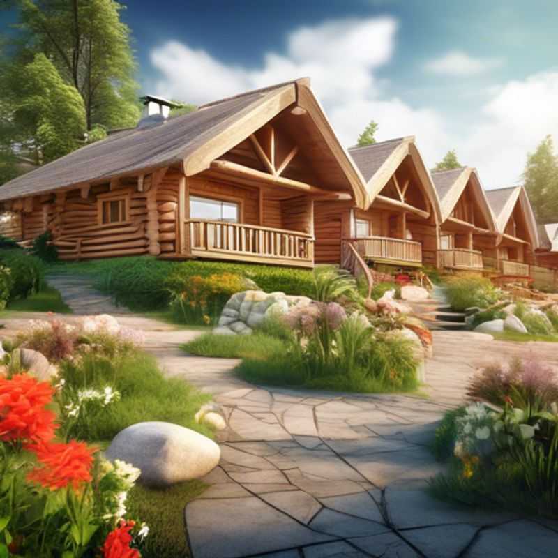 A charming garden log cabin, perfect for relaxation and outdoor enjoyment.
