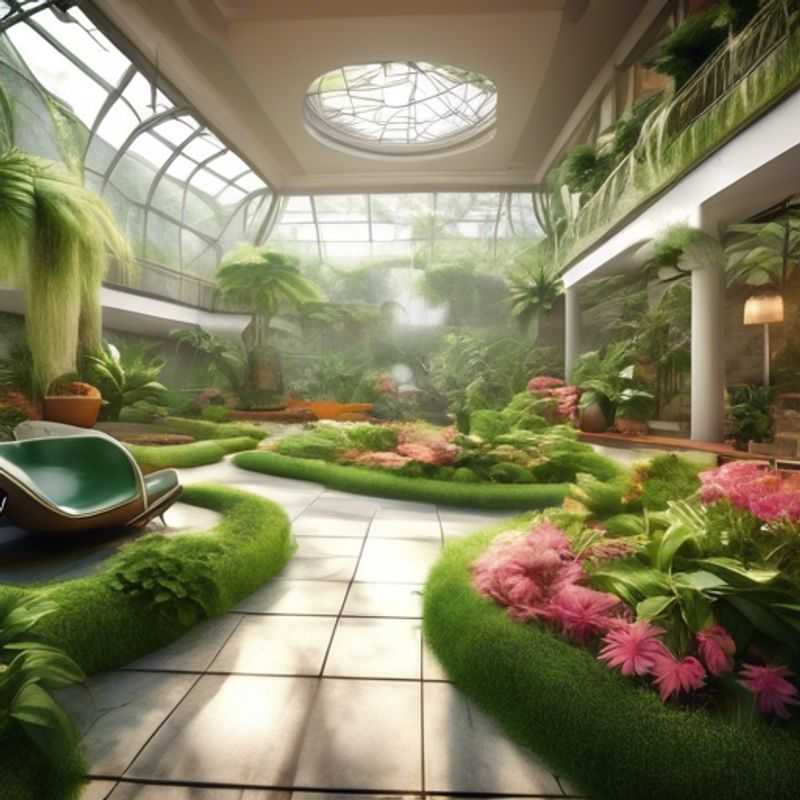 A lush, thriving indoor garden with various plants.