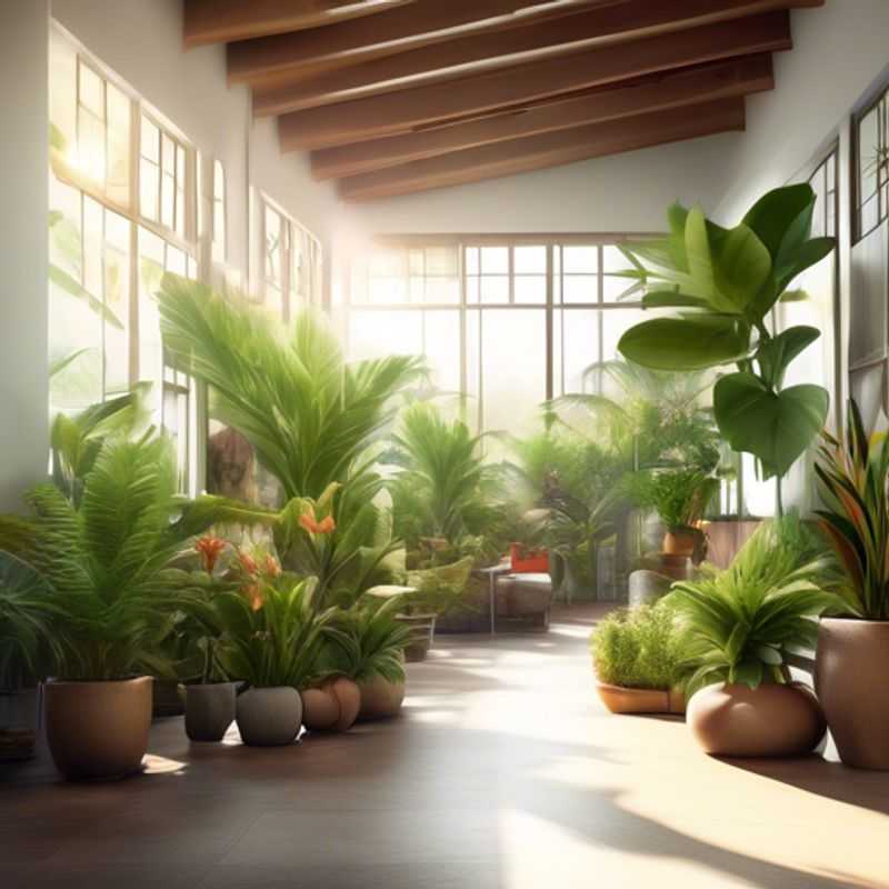A variety of indoor plants, showcasing different shapes, sizes, and foliage types.