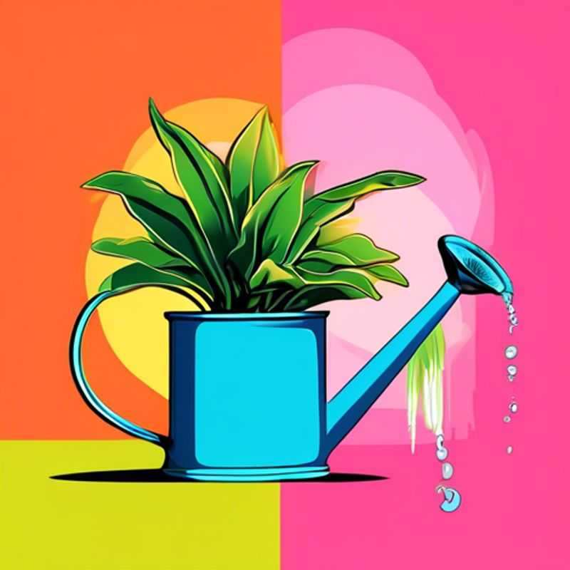 A close-up of a watering can specifically designed for indoor plants.
