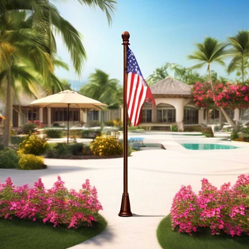 A sturdy garden flag pole, ready to display your favorite flag.