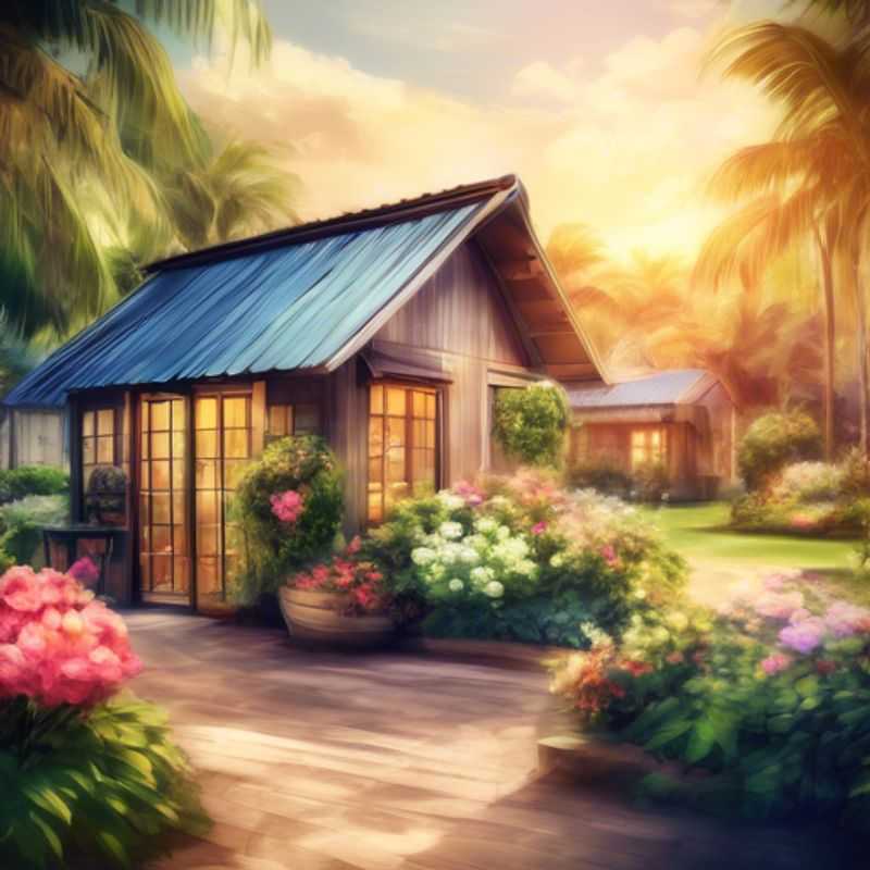A cozy garden shed office, perfect for remote work or creative pursuits.