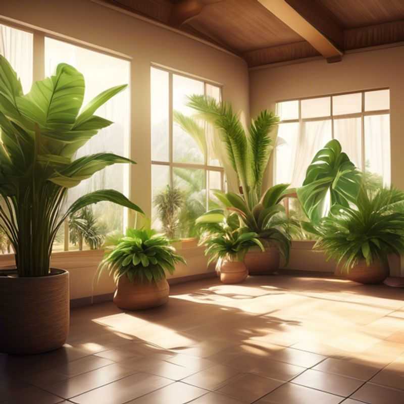 Large houseplants adding a touch of nature to a home interior.