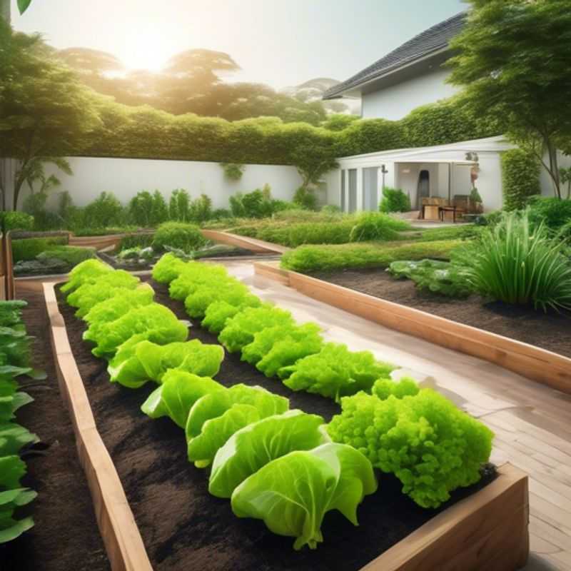 Huerto de vegetales en el patio trasero