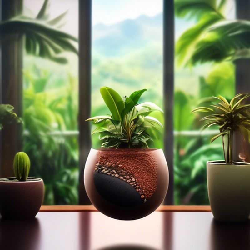 A imagem mostra o melhor tipo de terra para vasos para plantas de interior.