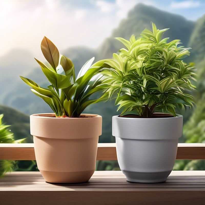 Escolha um vaso ou recipiente que complemente o estilo da planta artificial