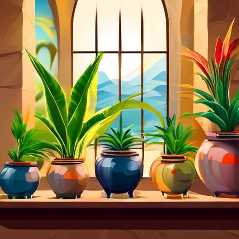 A variety of stylish and functional pots for indoor plants.