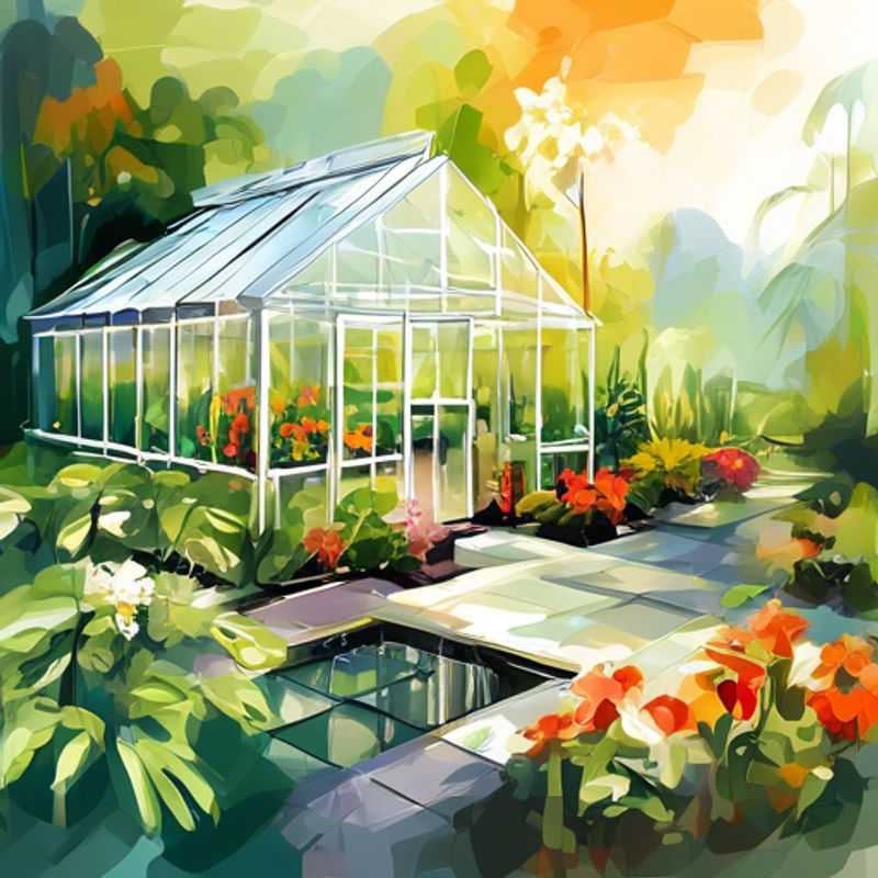 A close-up of a compact greenhouse kit, ready for assembly and gardening.