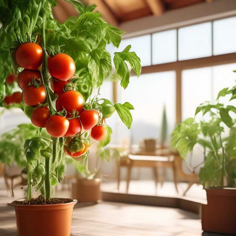 A vibrant indoor tomato plant, ready to bring fresh flavor and greenery to your home.