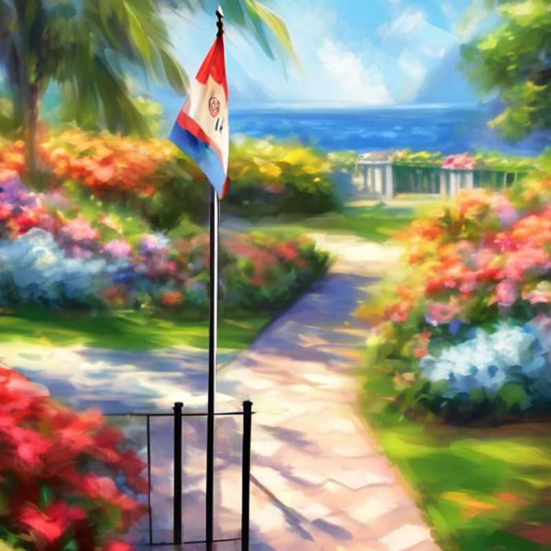 A sturdy garden flag pole, ready to display your favorite flag.
