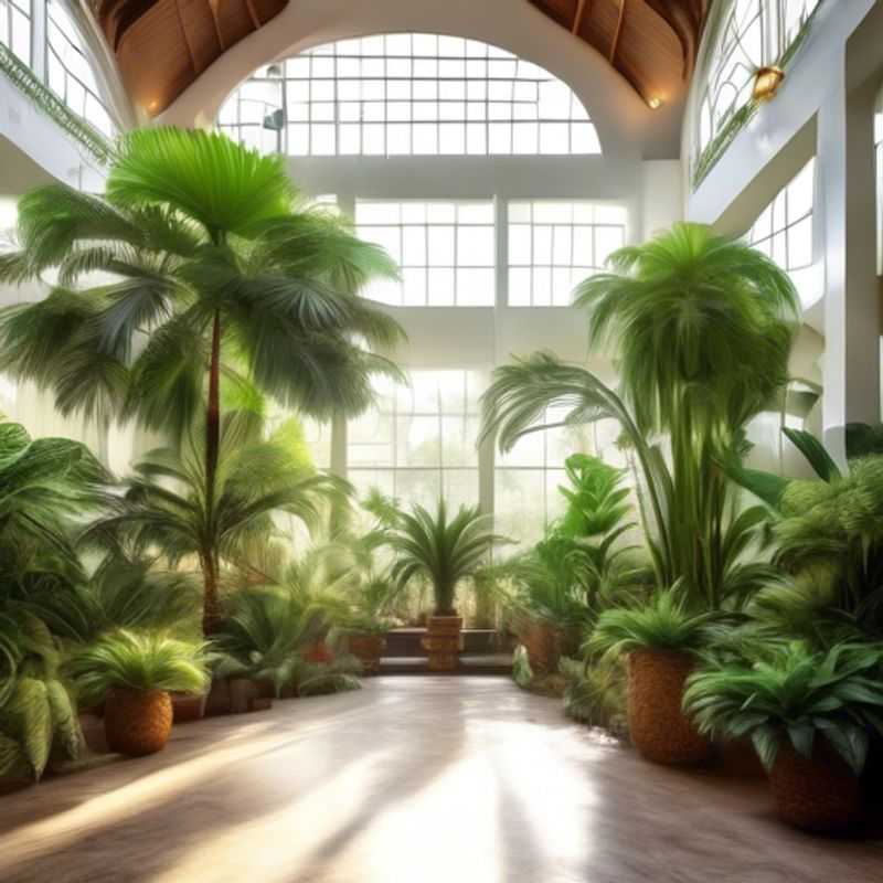 Large indoor plants adding a touch of greenery to a modern living room.