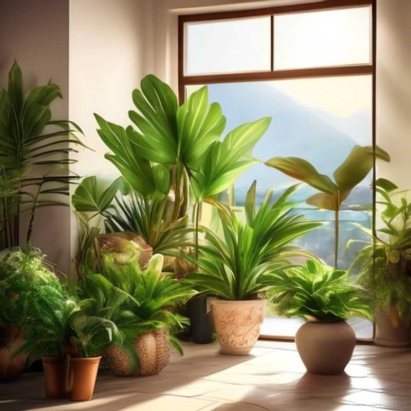 A vibrant collection of house plants, showcasing a variety of shapes, colors, and textures.