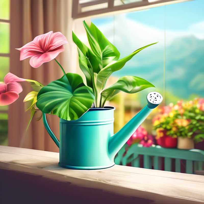 Um regador para plantas domésticas, perfeito para manter suas plantas felizes e saudáveis.